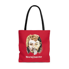 Large Tote Bag, Akin, deep red-Bags-Practice Empathy