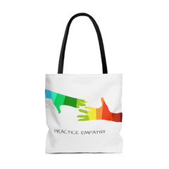 Large Tote Bag, My Hand to Yours, white-Bags-Practice Empathy
