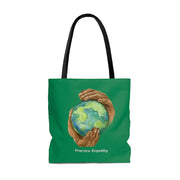 Large Tote Bag, Nourishing Home, forest green-Bags-Practice Empathy