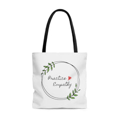 Large Tote Bag, Olive Branch Logo, white-Bags-Practice Empathy