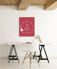 Mantras of the Mind, Canvas Gallery Wrap, deep red-Canvas-Practice Empathy
