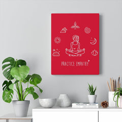 Mantras of the Mind, Canvas Gallery Wrap, deep red-Canvas-Practice Empathy