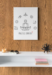 Mantras of the Mind, Canvas Gallery Wrap, white-Canvas-Practice Empathy