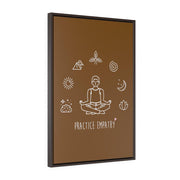 Mantras of the Mind, Premium Framed Canvas, brown-Canvas-Practice Empathy