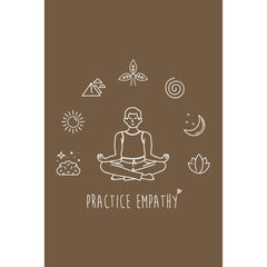 Mantras of the Mind, Premium Framed Canvas, brown-Canvas-Practice Empathy