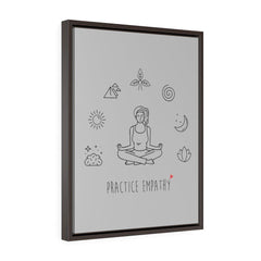 Mantras of the Mind, Premium Framed Canvas, light gray-Canvas-Practice Empathy