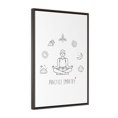 Mantras of the Mind, Premium Framed Canvas, white-Canvas-Practice Empathy