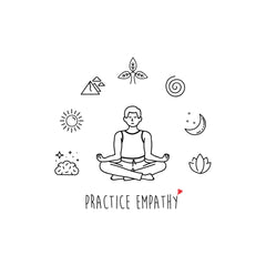 Mantras of the Mind, Premium Framed Canvas, white-Canvas-Practice Empathy