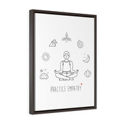 Mantras of the Mind, Premium Framed Canvas, white-Canvas-Practice Empathy