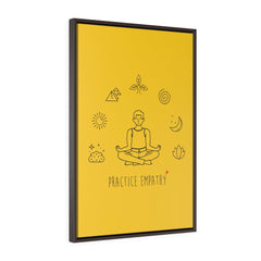 Mantras of the Mind, Premium Framed Canvas, yellow-Canvas-Practice Empathy