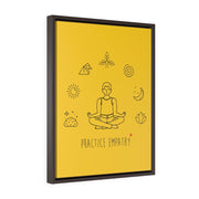Mantras of the Mind, Premium Framed Canvas, yellow-Canvas-Practice Empathy