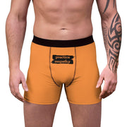 Men's Boxer Briefs, Brushes Logo, orange-All Over Prints-Practice Empathy