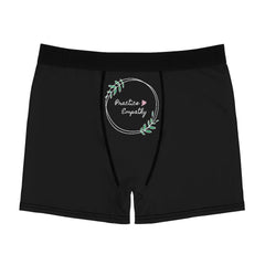 Men's Boxer Briefs, Olive Branch Logo, black-All Over Prints-Practice Empathy