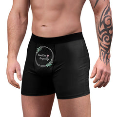 Men's Boxer Briefs, Olive Branch Logo, black-All Over Prints-Practice Empathy
