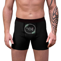 Men's Boxer Briefs, Olive Branch Logo, black-All Over Prints-Practice Empathy