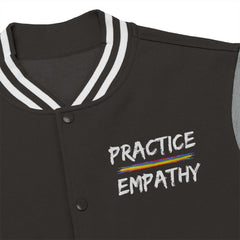 Men's Embroidered, Varsity Jacket, Rainbow Logo-Long-sleeve-Practice Empathy