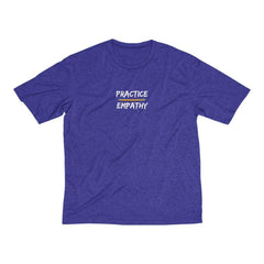 Men's Heather Dri-Fit Tee, Rainbow Logo-T-Shirt-Practice Empathy