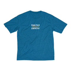 Men's Heather Dri-Fit Tee, Rainbow Logo-T-Shirt-Practice Empathy