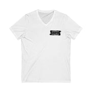 Men's Jersey Short Sleeve V-Neck Tee, Brushes Logo-V-neck-Practice Empathy