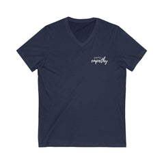 Men's Jersey Short Sleeve V-Neck Tee, Hand in Hand Logo-V-neck-Practice Empathy