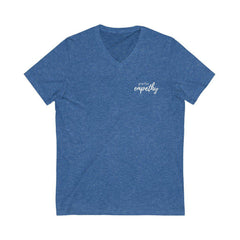 Men's Jersey Short Sleeve V-Neck Tee, Hand in Hand Logo-V-neck-Practice Empathy