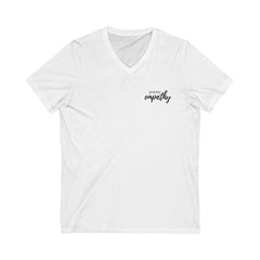 Men's Jersey Short Sleeve V-Neck Tee, Hand in Hand Logo-V-neck-Practice Empathy