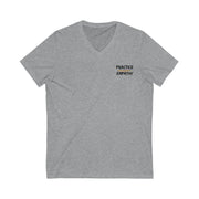 Men's Jersey Short Sleeve V-Neck Tee, Rainbow Logo-V-neck-Practice Empathy