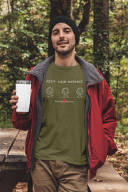 Men's Short Sleeve Graphic Tee, Live Virus Walking-T-Shirt-Practice Empathy