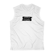 Men's Sweat-wicking Sleeveless Performance Tee, Brushes Logo-Tank Top-Practice Empathy