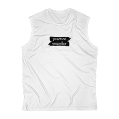 Men's Sweat-wicking Sleeveless Performance Tee, Brushes Logo-Tank Top-Practice Empathy