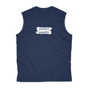 Men's Sweat-wicking Sleeveless Performance Tee, Brushes Logo-Tank Top-Practice Empathy