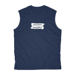 Men's Sweat-wicking Sleeveless Performance Tee, Brushes Logo-Tank Top-Practice Empathy