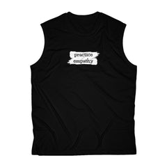 Men's Sweat-wicking Sleeveless Performance Tee, Brushes Logo-Tank Top-Practice Empathy