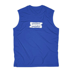 Men's Sweat-wicking Sleeveless Performance Tee, Brushes Logo-Tank Top-Practice Empathy