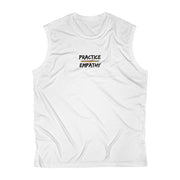Men's Sweat-wicking Sleeveless Performance Tee, Rainbow Logo-Tank Top-Practice Empathy