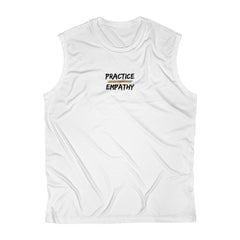 Men's Sweat-wicking Sleeveless Performance Tee, Rainbow Logo-Tank Top-Practice Empathy