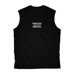 Men's Sweat-wicking Sleeveless Performance Tee, Rainbow Logo-Tank Top-Practice Empathy