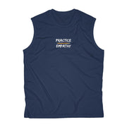 Men's Sweat-wicking Sleeveless Performance Tee, Rainbow Logo-Tank Top-Practice Empathy