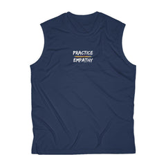 Men's Sweat-wicking Sleeveless Performance Tee, Rainbow Logo-Tank Top-Practice Empathy