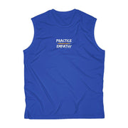Men's Sweat-wicking Sleeveless Performance Tee, Rainbow Logo-Tank Top-Practice Empathy