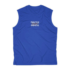 Men's Sweat-wicking Sleeveless Performance Tee, Rainbow Logo-Tank Top-Practice Empathy