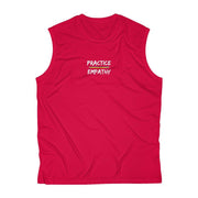 Men's Sweat-wicking Sleeveless Performance Tee, Rainbow Logo-Tank Top-Practice Empathy