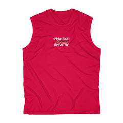 Men's Sweat-wicking Sleeveless Performance Tee, Rainbow Logo-Tank Top-Practice Empathy