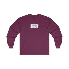 Men's Ultra Cotton Long Sleeve Tee, Brushes Logo-Long-sleeve-Practice Empathy