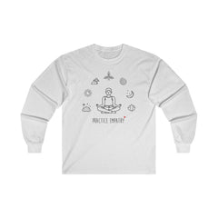 Men's Ultra Cotton Long Sleeve Tee, Mantras of the Mind-Long-sleeve-Practice Empathy