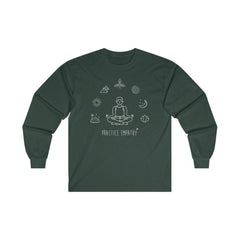Men's Ultra Cotton Long Sleeve Tee, Mantras of the Mind-Long-sleeve-Practice Empathy