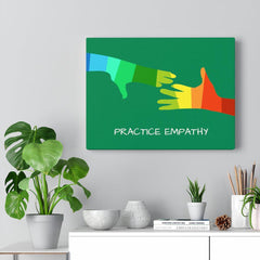 My Hand to Yours, Canvas Gallery Wrap, forest green-Canvas-Practice Empathy