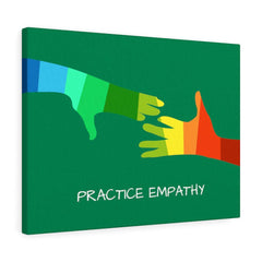 My Hand to Yours, Canvas Gallery Wrap, forest green-Canvas-Practice Empathy
