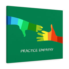 My Hand to Yours, Canvas Gallery Wrap, forest green-Canvas-Practice Empathy