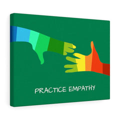 My Hand to Yours, Canvas Gallery Wrap, forest green-Canvas-Practice Empathy